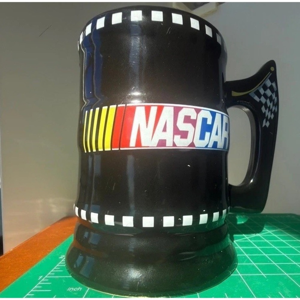 NASCAR Black Ceramic Beer Mug Stein Handle 2005 Sherwood Brands